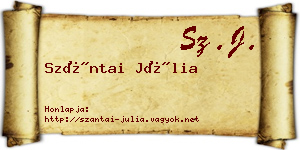 Szántai Júlia névjegykártya
